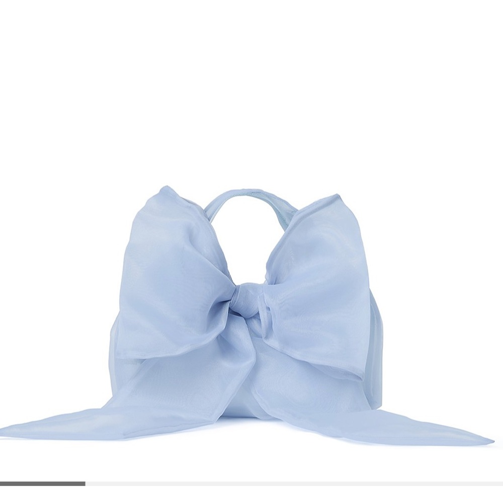Loeffler Randall Joanne Light Blue Organza Bow Purse